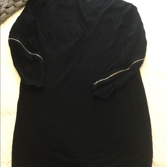 Kelley Derrett Black Wool Long Tunic/Dress - L - Picture 3 of 8